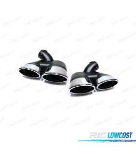COLLECTEURS D'ÉCHAPPEMENT DOUBLES OVALES MERCEDES W211 02-09 LOOK AMG DIESEL