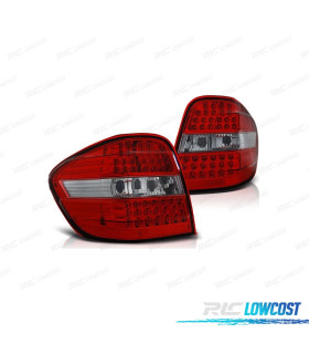 FEUX ARRIÈRE POUR MERCEDES CLASSE ML W164 05-08 LED ROUGE CHROMÉ