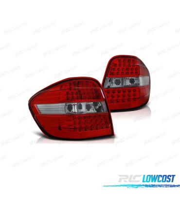 FEUX ARRIÈRE POUR MERCEDES CLASSE ML W164 05-08 LED ROUGE CHROMÉ