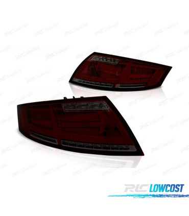 FEUX ARRIÈRE AUDI TT 06-14 FULL LED LIGHT BAR DYNAMIQUE ROUGE FUMÉ