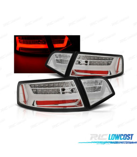 FEUX ARRIÈRE AUDI A6 4F 08-11 LIGHT BAR FOND CHROMÉ