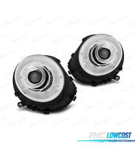 PHARES MINI COOPER R56 R57 06-10 TUBE LIGHT FOND CHROMÉ