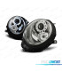 PHARES POUR MINI COOPER R56 R57 06-10 ANGEL EYES FOND CHROMÉ