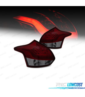 FEUX ARRIÈRE FORD FOCUS MK3 11-14 LED LIGHT BAR ROUGE FUMÉ