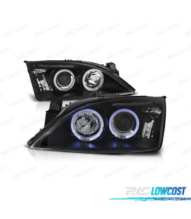 PHARES FORD MONDEO MK3 00-07 ANGEL EYES FOND NOIR