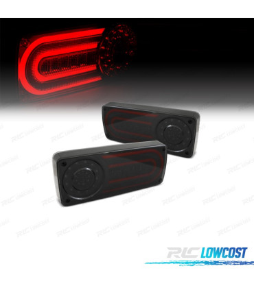FEUX ARRIÈRE POUR MERCEDES CLASSE G W463 LIGHT BAR FOND CHROMÉ FUMÉ