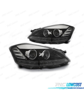 PHARES POUR MERCEDES CLASSE S W221 05-09 XENON DAYLIGHT FOND NOIR