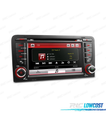 AUTORADIO 2DIN 7" AUDI A3 8P 03-12 USB GPS TACTIL HD