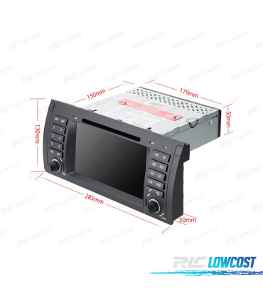 AUTORADIO 2DIN 7" BMW X5 E53 99-06 SÉRIE 5 E39 95-03 USB GPS TACTIL HD