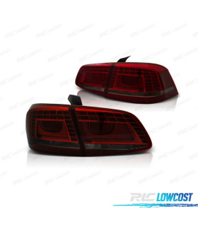 FEUX ARRIÈRE VOLKSWAGEN VW PASSAT 10-14 LED ROUGE CHROMÉ
