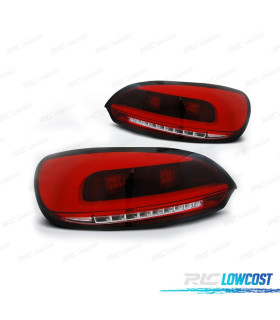 FEUX ARRIÈRE POUR VOLKSWAGEN VW SCIROCCO 08-14 CARDNA LOOK R-LINE FULL LED ROUGE FUMÉ