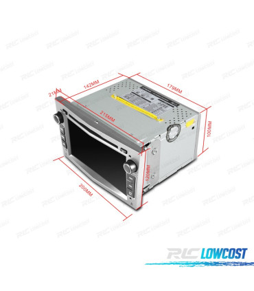 AUTORADIO 2DIN 7" POUR OPEL COULEUR GRIS CLAIR USB GPS TACTIL HD