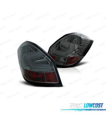FEUX ARRIÈRE POUR SKODA FABIA 07-14 LED LIGHT BAR ROUGE FUMÉ