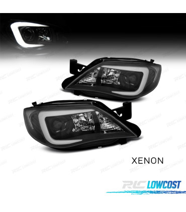 PHARES POUR SUBARU IMPREZA 08-12 TUBE LIGHT XENON FOND NOIR