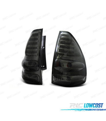FEUX ARRIÈRE TOYOTA LAND CRUISER FJ120 03-08 LED FOND CHROMÉ FUMÉ