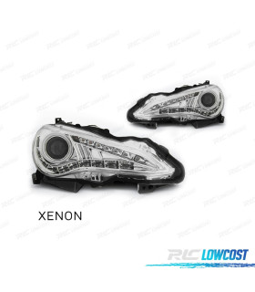 PHARES POUR TOYOTA GT86 12- XENON DAYLIGHT FOND CHROMÉ