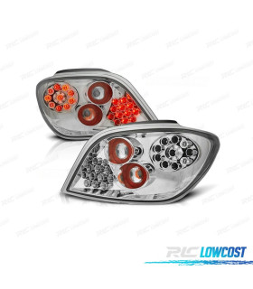 FEUX ARRIÈRE POUR PEUGEOT 307 01-07 LED FOND CHROMÉ