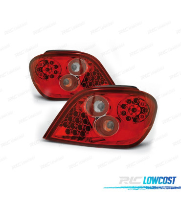 FEUX ARRIÈRE POUR PEUGEOT 307 01-07 LED CHROMÉ