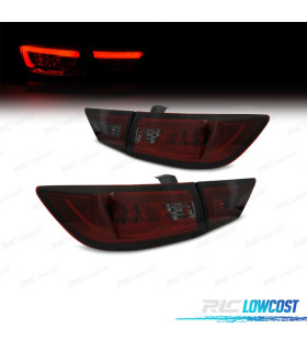 FEUX ARRIÈRE POUR RENAULT CLIO 4 13-16 LIGHT BAR ROUGE FUMÉ