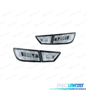 FEUX ARRIÈRE RENAULT CLIO 4 13-16 LIGHT BAR FOND CHROMÉ