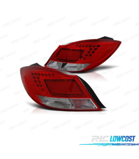 FEUX ARRIÈRE POUR OPEL INSIGNIA 08-13 LED ROUGE CHROMÉ