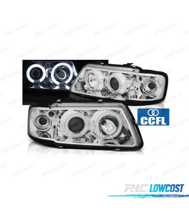 PHARES CCFL AUDI A3 96-00 ANGEL EYES CHROMÉ
