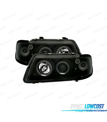 PHARES AUDI A3 8L 96-00 ANGEL EYES FOND NOIR H1