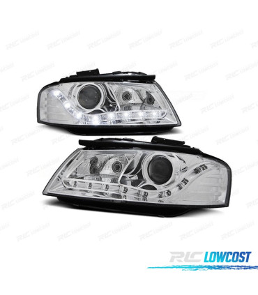 PHARES AUDI A3 8P 03-08 DAYLIGHT FOND CHROMÉ