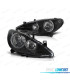 PHARES PEUGEOT 307 01-05 ANGEL EYES FOND NOIR H7 H7
