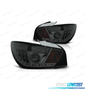 FEUX ARRIÈRE SEAT IBIZA 3P 08-12 LED FOND CHROMÉ FUMÉ