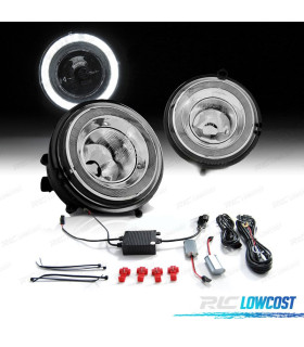 PHARES ANTIBROUILLARD MINI COOPER R55 R56 R57 R58 R59 R60 R61 06-16 ANGEL EYES CHROMÉ