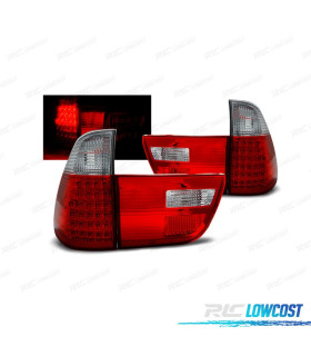 FEUX ARRIÈRE BMW X5 E53 99-03 LED ROUGE CHROMÉ