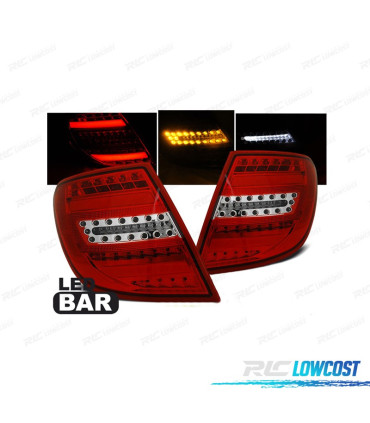 FEUX ARRIÈRE MERCEDES CLASSE C W204 07-11 KOMBI LED BAR ROUGE