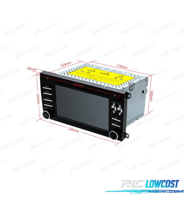 AUTORADIO GPS ANDROID 10 POUR PORSCHE CAYENNE 03-07 7" USB GPS TACTIL HD