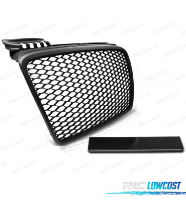 CALANDRE AUDI A4 B7 04-07 LOOK RS NOIR BRILLANT