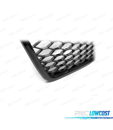 CALANDRE AUDI A4 B7 04-07 LOOK RS NOIR BRILLANT