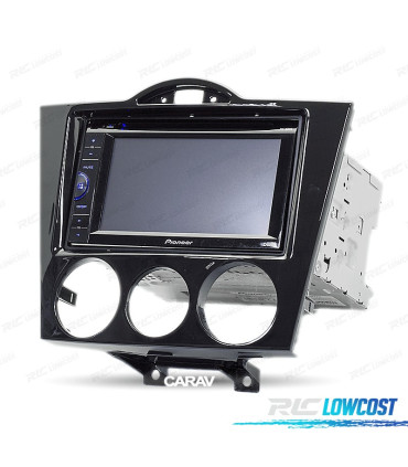 FACADE AUTORADIO 2 DIN NOIR BRILLANT POUR MAZDA RX-8 03-08 AIR CONDITIONNÉ MANUEL