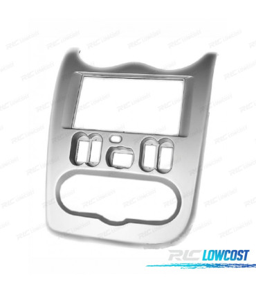 FACADE AUTORADIO EN GRIS RADIO 2 DIN POUR RENAULT DACIA LOGAN SANDERO DUSTER NISSAN NP200