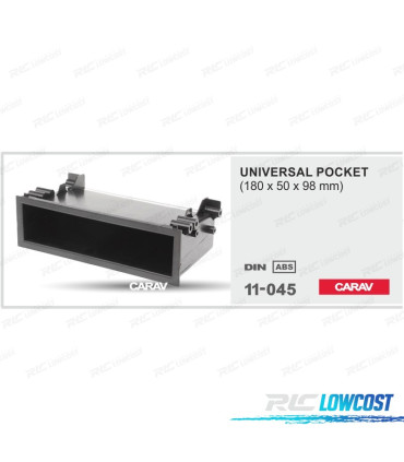 BOÎTE RANGEMENT AUTORADIO 1-DIN UNIVERSEL 180*50*98 MM