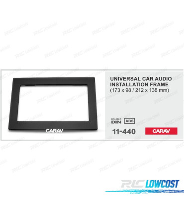 FACADE AUTORADIO 2-DIN UNIVERSEL 173*98 212*138 MM