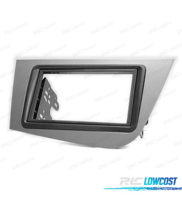 FACADE AUTORADIO 2-DIN GRIS POUR SEAT LEON 05-12