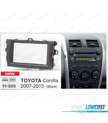 FACADE AUTORADIO 2-DIN NOIR POUR TOYOTA COROLLA 07-13