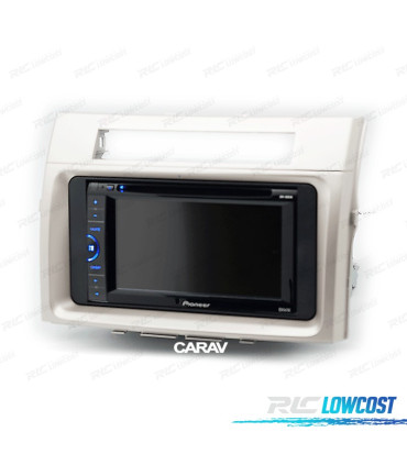 FACADE AUTORADIO 2 DIN GRIS CLAIR POUR TOYOTA COROLLA VERSO 04-09