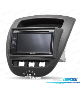 FACADE AUTORADIO 2-DIN NOIR POUR CITROEN C1 TOYOTA AYGO PEUGEOT 107 05-14