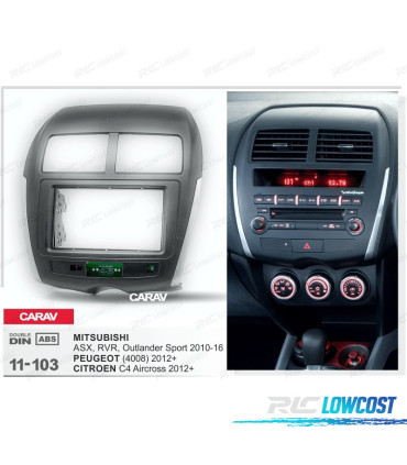 FACADE AUTORADIO AVEC PCB 2-DIN POUR CITROEN C4 MITSUBISHI ASX RVR OUTLANDER SPORT PEUGEOT 4008