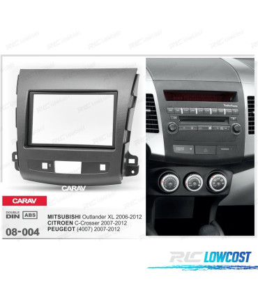FACADE AUTORADIO 2 DIN GRIS POUR CITROEN C-CROSSER MITSUBISHI OUTLANDER XL PEUGEOT 4007