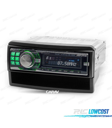 FACADE AUTORADIO 1-DIN NOIR POUR FORD FIESTA FOCUS GALAXY MONDEO COUGAR PUMA ESCAPE EXPLORER TRANSIT JAGUAR AVEC BOITIER