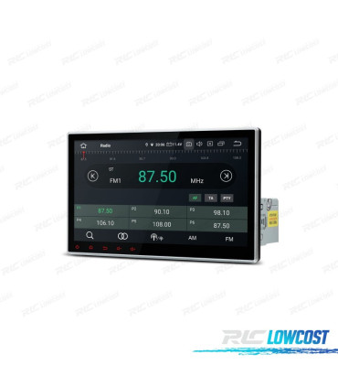 NAVEGADOR GPS 1DIN ANDROID 9.0 LCD TÁCTIL 10" CARPLAY USB DUAL ZONE