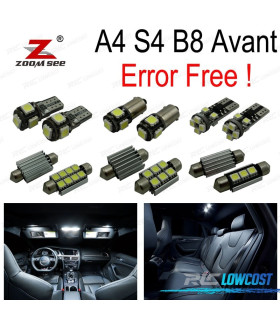 KIT 20 AMPOULES LED INTÉRIEUR AUDI A4 S4 B8 QUATTRO AVANT