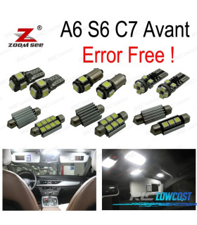 KIT 19 AMPOULES LED INTÉRIEUR POUR AUDI A6 S6 RS6 C7 AVANT WAGON 12-